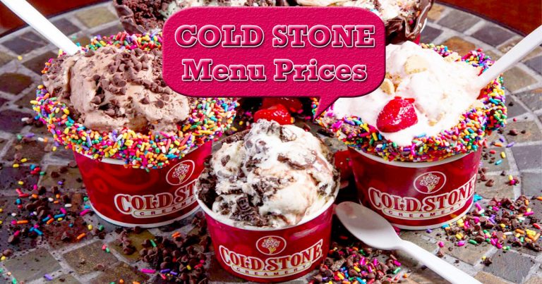 Cold Stone Menu Creamery Prices - Ice Creams, Cakes, Shakes