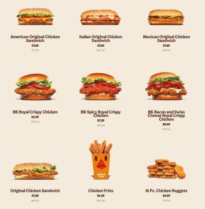 Burger King Chicken Menu With Prices | Updated 2023