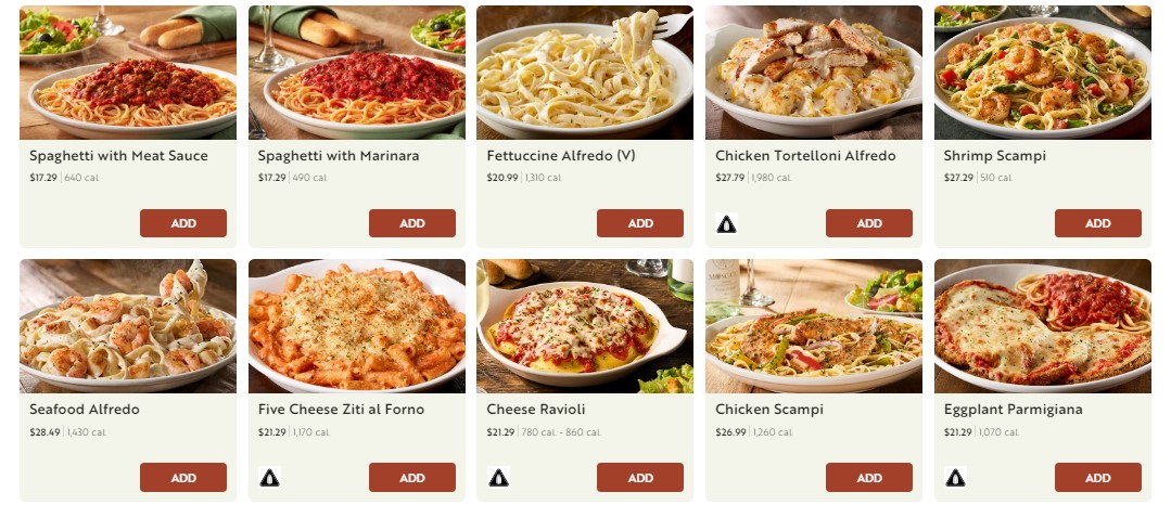 Olive Garden Pasta Menu Enjoy Classic Italian Flavour   Pasta Olive Garden Menu With Pictures Image 